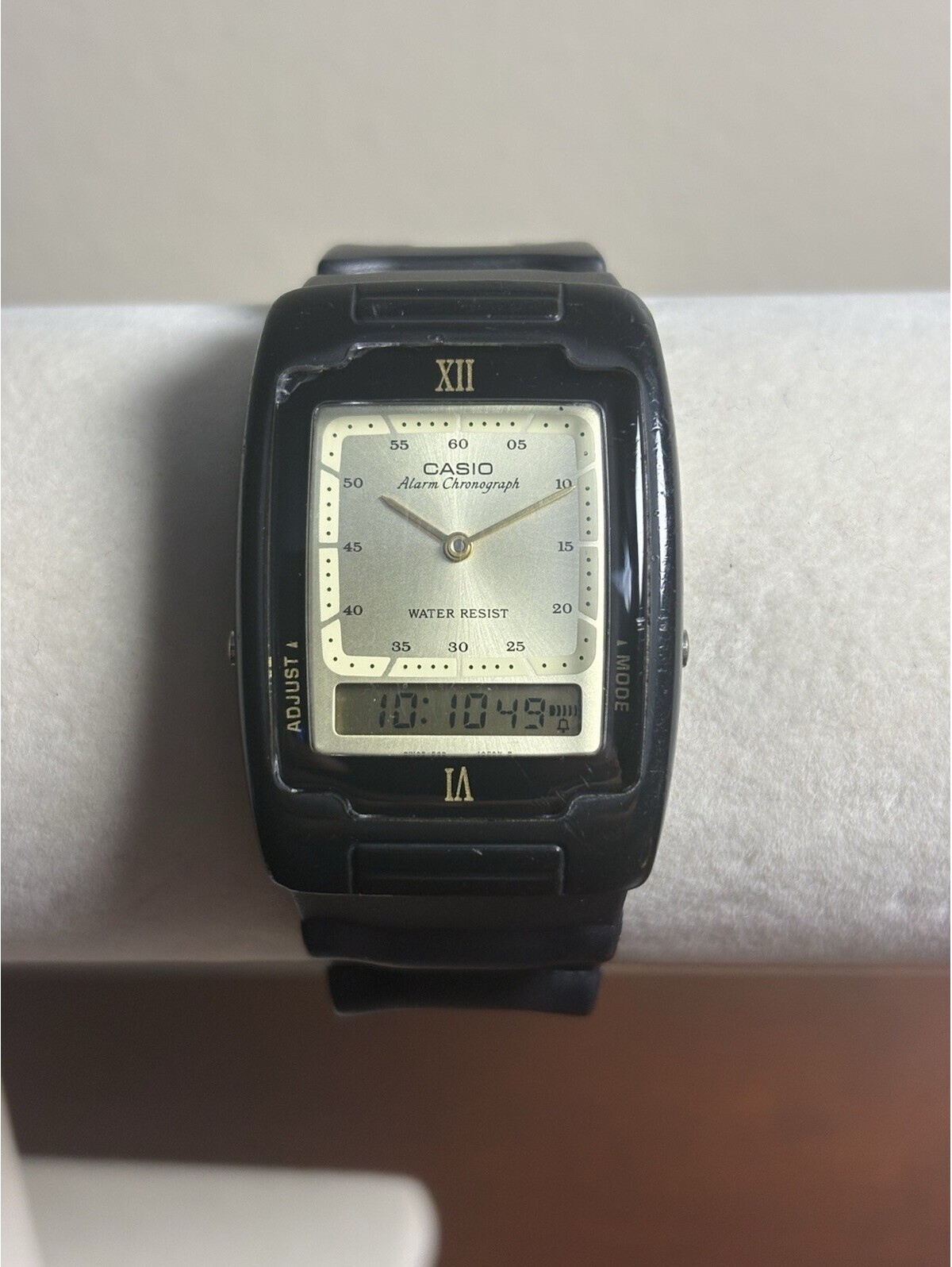 Vintage Unisex Casio AnalogDigital Alarm Chronograph Watch Black Resin Aq47 Vintage Unisex Casio AnalogDigital Alarm Chronograph Watch Black Resin Aq47